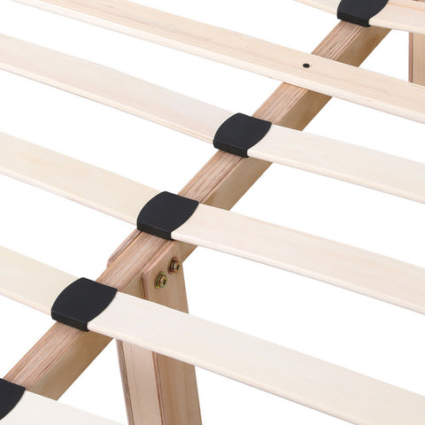 Bed Frame Double Size Beige ZORA