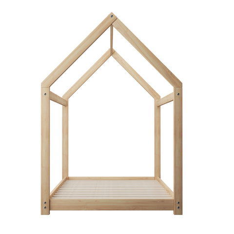 Kids Bed Frame With Single Mattress Set House Style Wooden