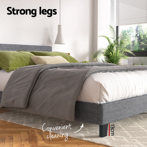 Bed Frame Queen Size Grey NEO