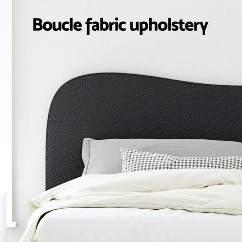 Bed Frame King Single Size Boucle DARA