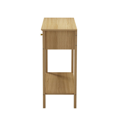 2-tier Console Table 100cm with 2 Storage Drawer