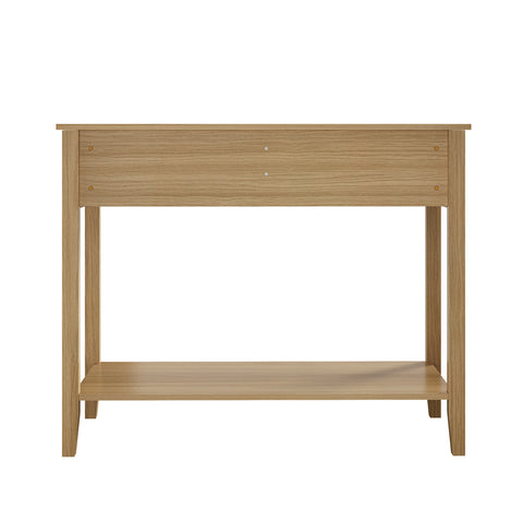 2-tier Console Table 100cm with 2 Storage Drawer