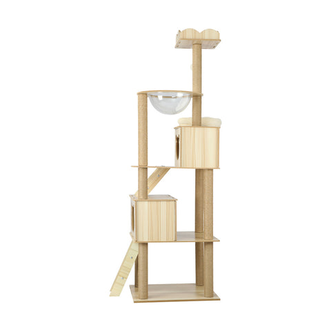 Alopet 190cm Wooden Cat Tree with Ladder