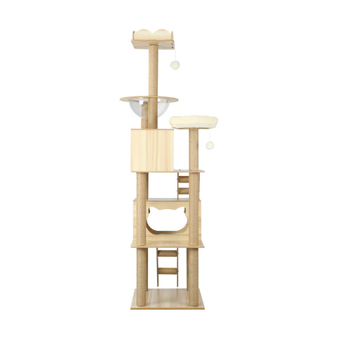 Alopet 190cm Wooden Cat Tree with Ladder