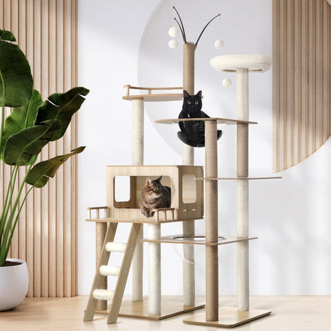 Alopet Large Cat Tree Wood Scratcher Condo House Bed 172cm