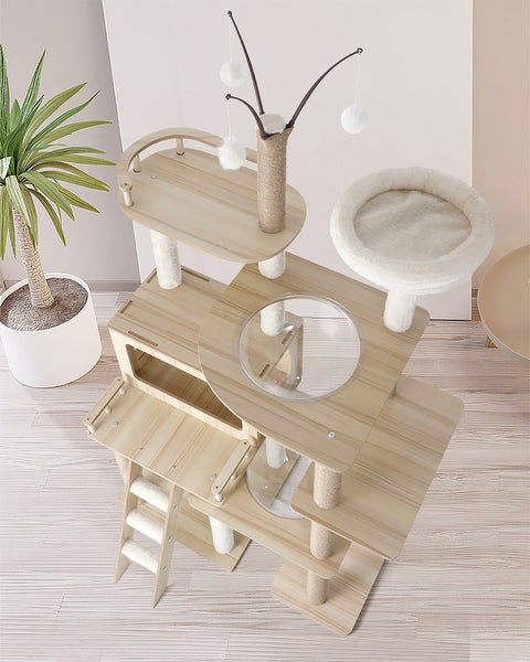 Alopet Large Cat Tree Wood Scratcher Condo House Bed 172cm