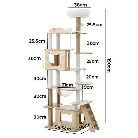 Alopet Cat Tree Tower Scratching Post Scratcher 190cm