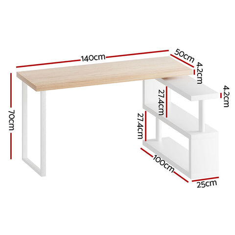 Computer Desk Bookshelf 140CM
