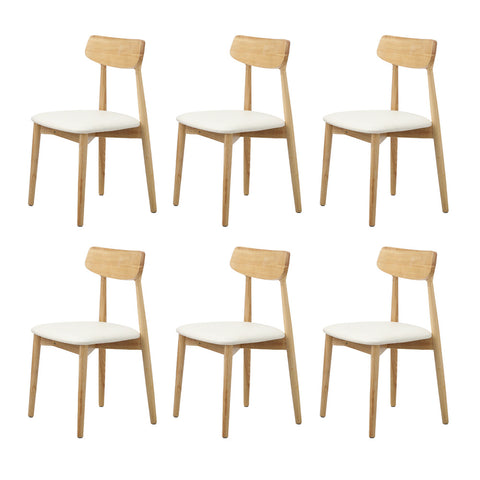 Wooden 6-Seater Dining Table and Chairs Set