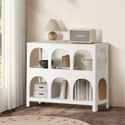 Display Shelf Storage Stand Bookshelf White