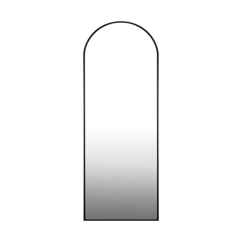 Full Length Mirror Arched 166x60cm Free Standing Black