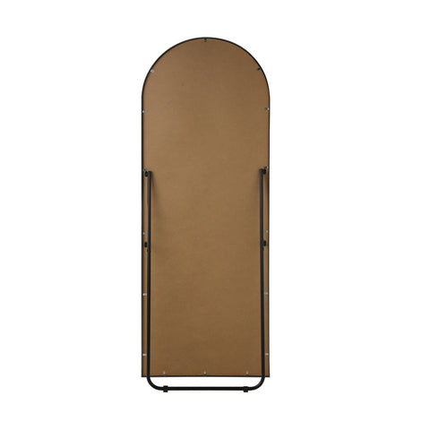 Full Length Mirror Arched 166x60cm Free Standing Black