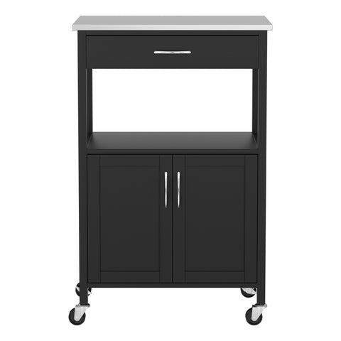 Kitchen Island Trolley Rolling Serving Cart Storage Drawer Cupboard 60cm
