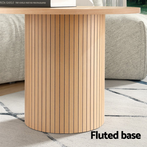 Coffee Table Round Fluted