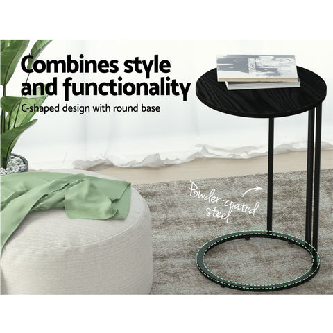 Side Tables Round Black Martha