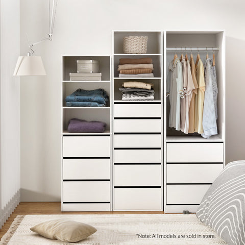 Wardrobe Clothes Closet Storage Organizer White