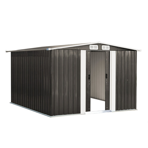 Livsip Garden Shed 2.57x2.05M Workshop Cabin Metal House