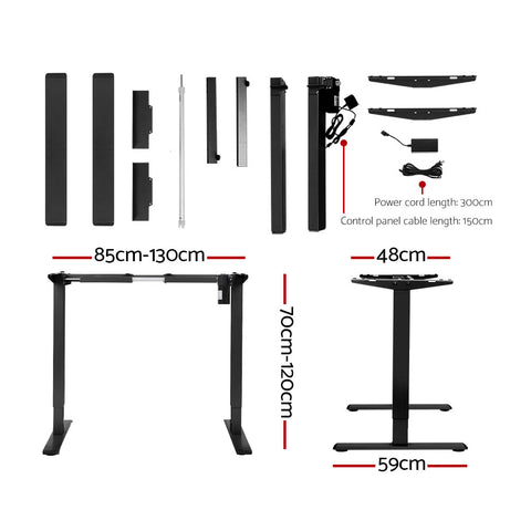 Standing Desk Motorised Black Oak 140CM