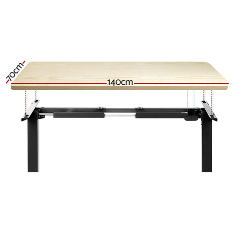 Standing Desk Motorised Black Oak 140CM