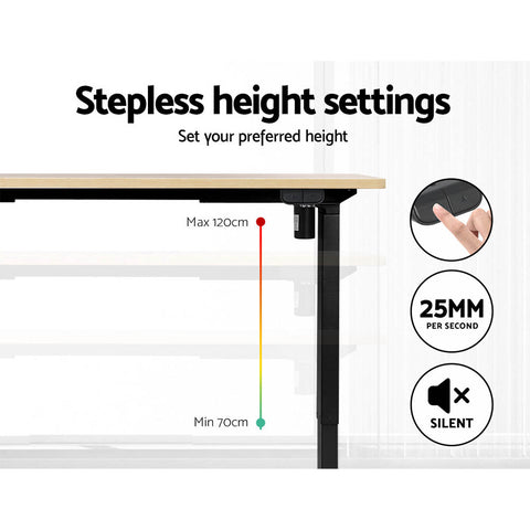 Standing Desk Motorised Black Oak 140CM