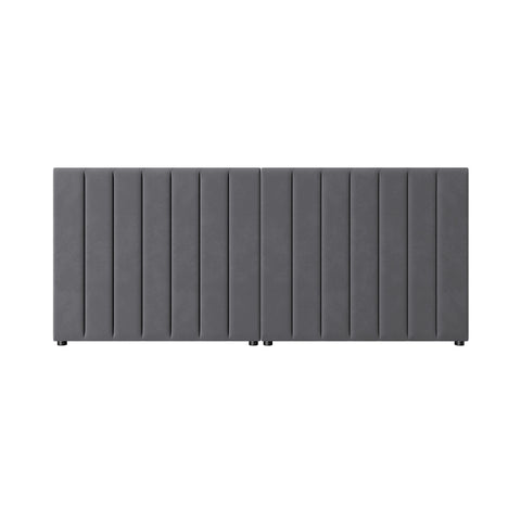 Bed Frame Headboard Double Queen King Size Grey Velvet