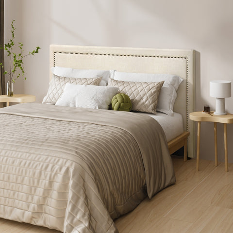 Double Size Bed Headboard Bedhead Beige