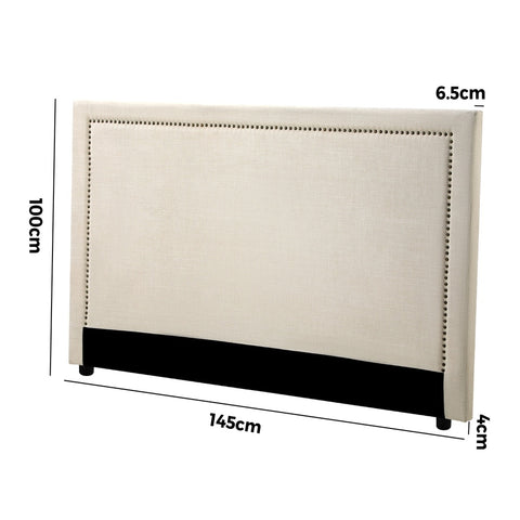 Double Size Bed Headboard Bedhead Beige