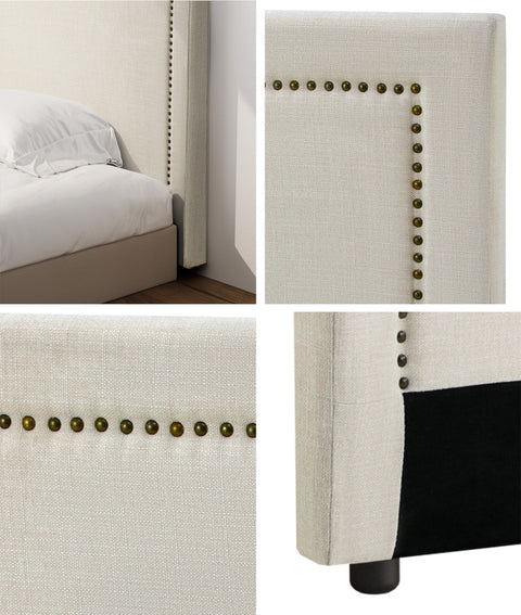 Double Size Bed Headboard Bedhead Beige