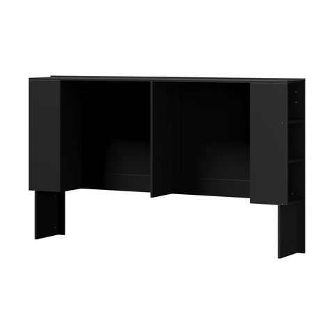 Headboard King Size Bedhead with Storage Shelves Black