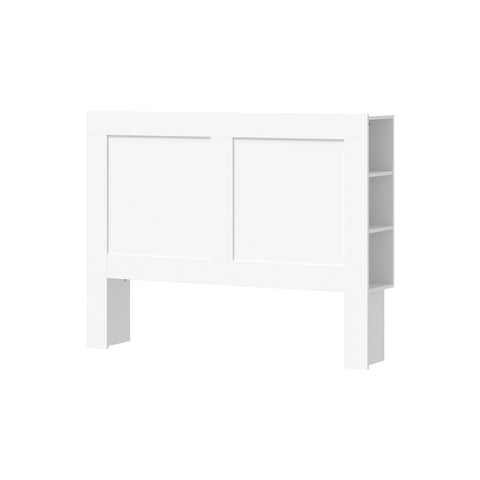 Bed Head with Shelves Queen Size White