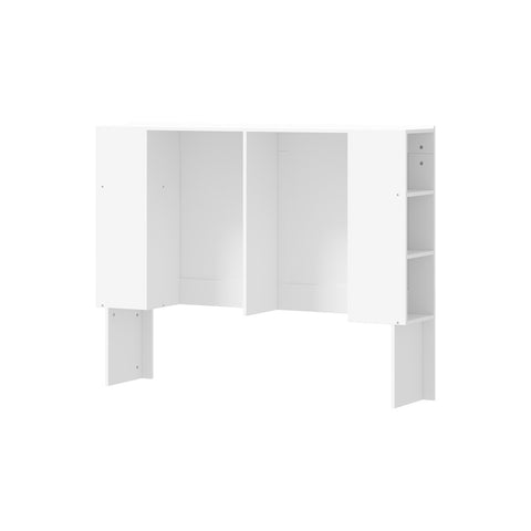 Bed Head with Shelves Queen Size White