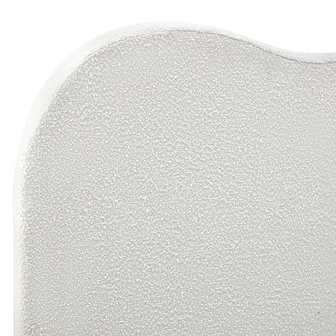 Bed Head King Size Headboard Boucle Fabric White