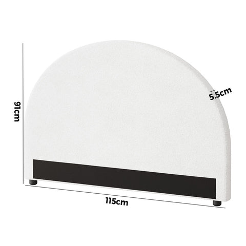 Bed Head King Single Headboard Boucle White
