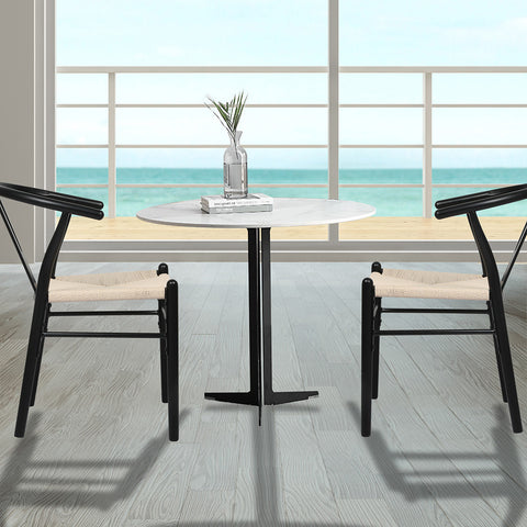 Levede 4x Dining Chairs Wooden Hans Black-1966287363428716550
