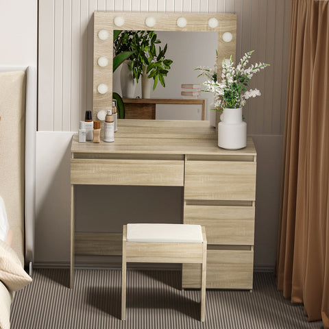 Levede Dressing Table Stool Set Makeup Mirror Led-1950770004920242182