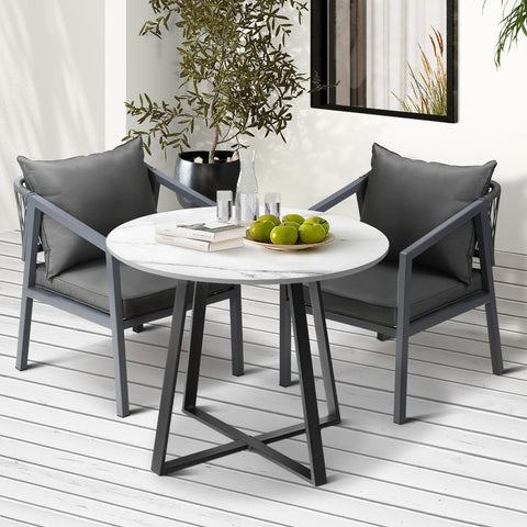 Livsip 3PCS Outdoor Dining Set Table&Lounge Chair
