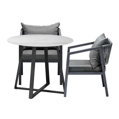 Livsip 3PCS Outdoor Dining Set Table&Lounge Chair