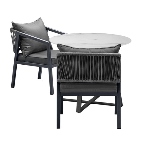 Livsip 3PCS Outdoor Dining Set Table&Lounge Chair