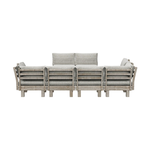 Livsip Outdoor Sofa Set 8 Piece Wooden Lounge Setting Garden