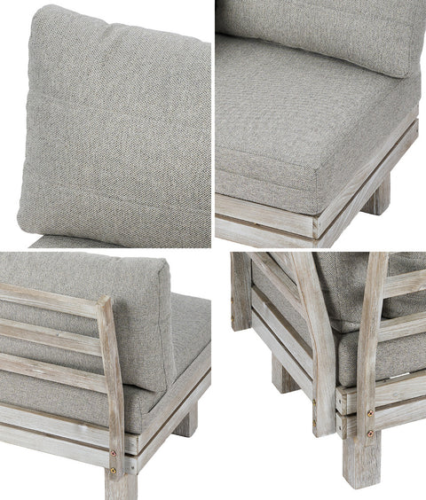 Livsip Outdoor Sofa Set 8 Piece Wooden Lounge Setting Garden