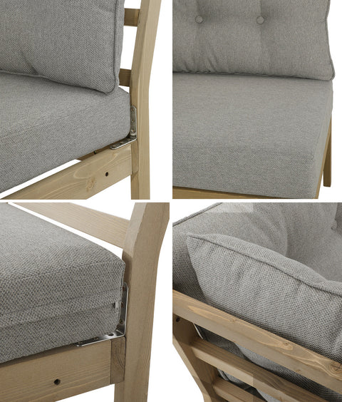 Livsip 5 Piece Outdoor Sofa Set 4-seater sofa & 1 Ottoman Beige