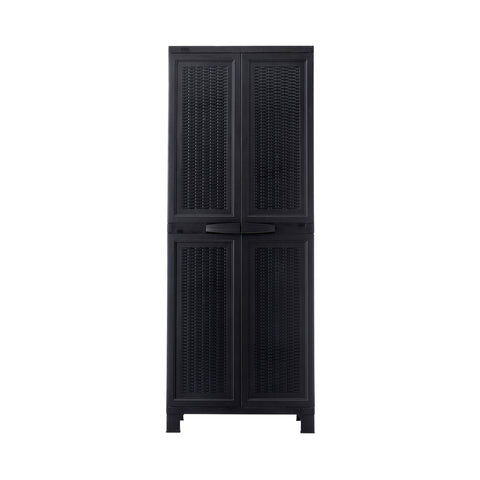 Livsip Outdoor Storage Cabinet Adjustable Tall Black