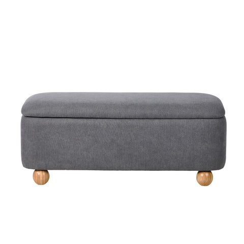 Storage Ottoman Foot Stool Linen Couch Bench Blanket Box