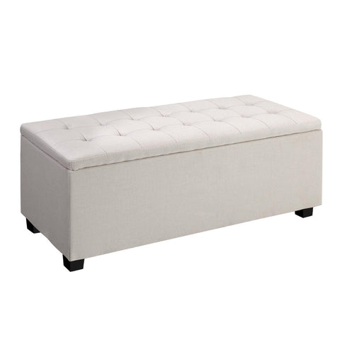 Premium Multi-functional Ottoman 97cm Linen Beige