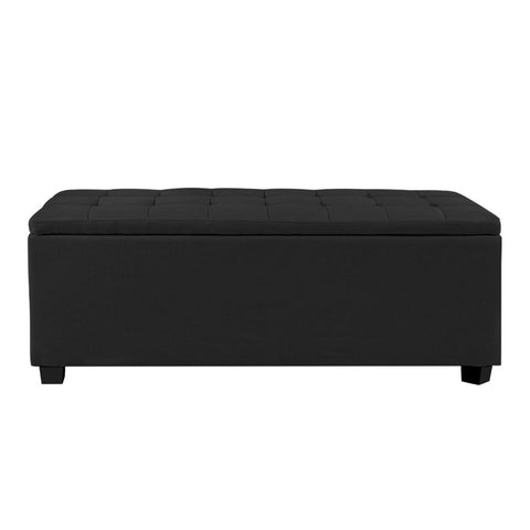 Premium Multi-functional Ottoman 97cm Linen Black