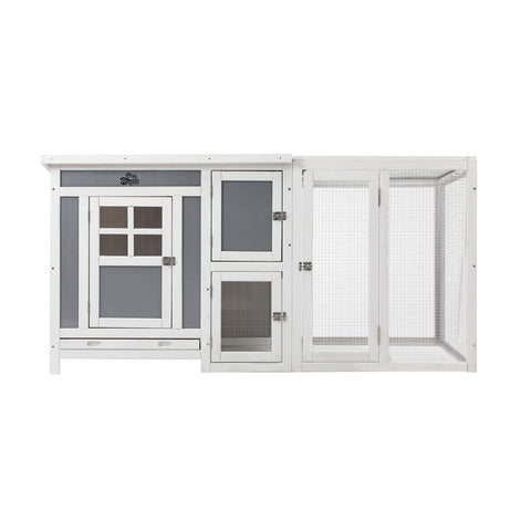 Alopet Chicken Coop Rabbit Hutch Wooden Cage Double Hatch