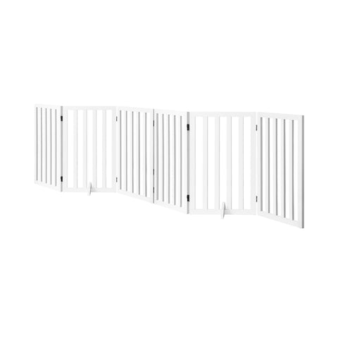 Alopet Wooden Pet Gate Security Door 6-Panel 80cm