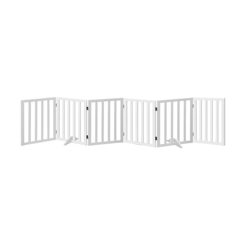 Alopet Wooden Pet Gate Dog Fence 6 Panels
