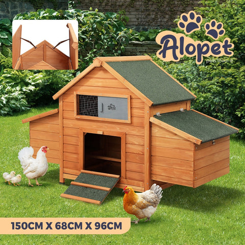 Alopet Pet Hutch Large House Run Cage Wooden