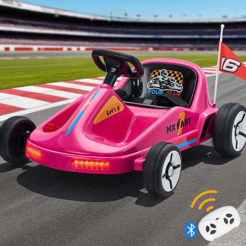 Mazam Ride on Car Electric Kart with Light Bluetooth Pink